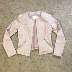 Xhilaration Pink Faux Leather Jacket size small